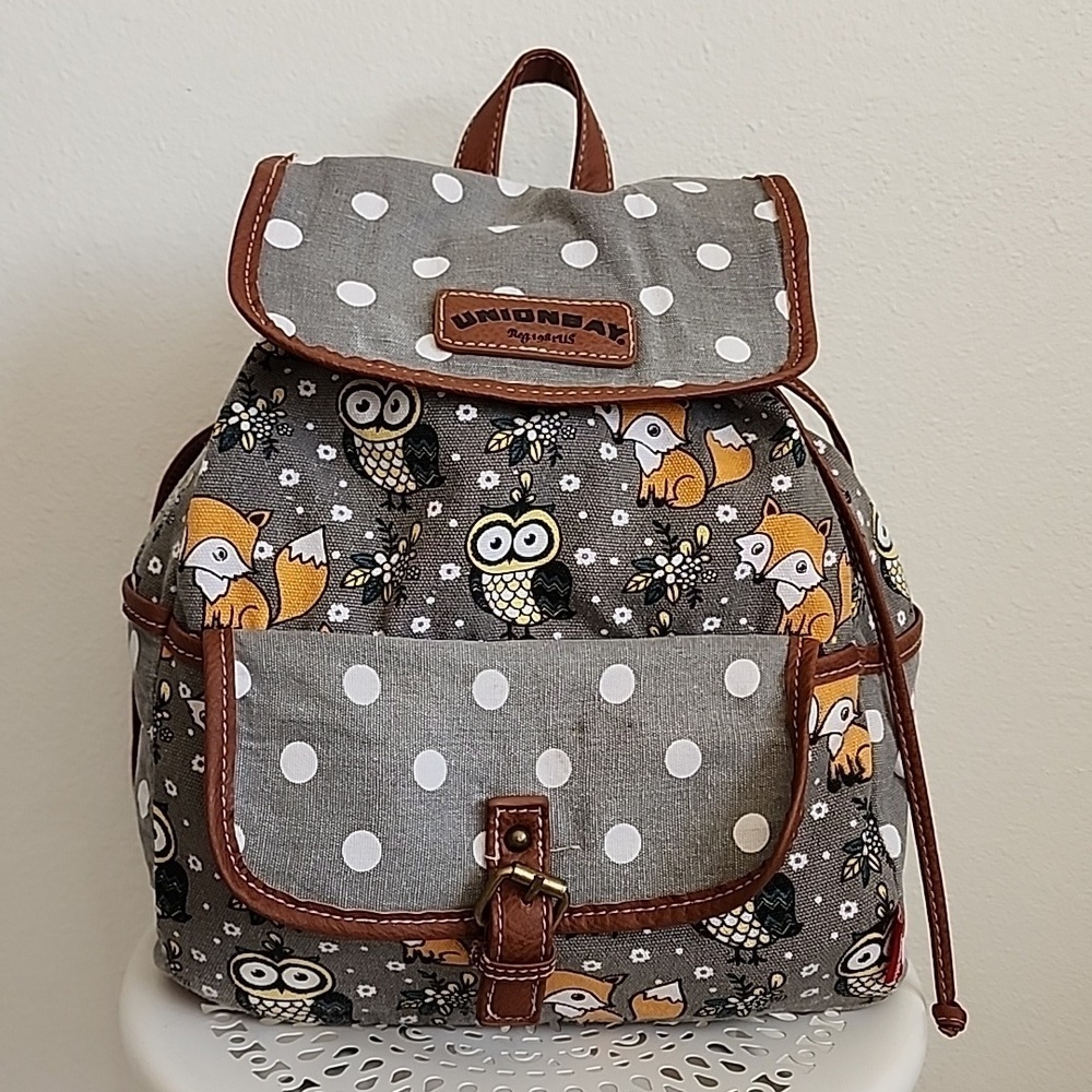 Union Bay Backpack Drawstring Closure Animal Print